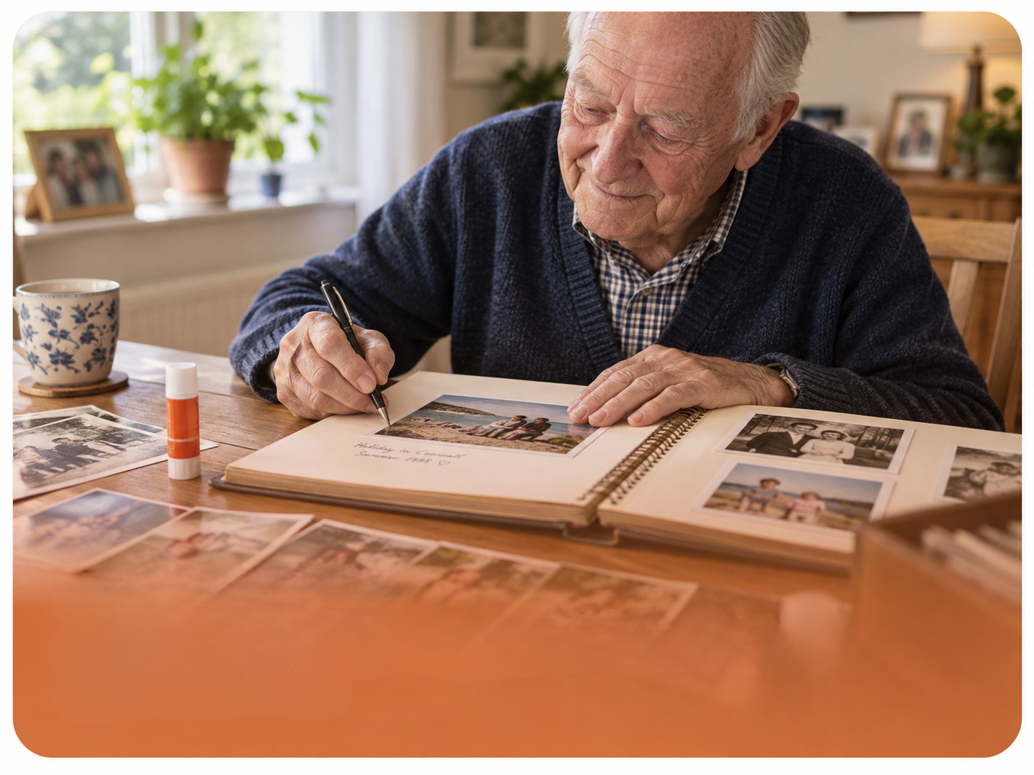 Loisirs créatifs — Albums souvenirs, écriture et activités créatives pour entretenir la dextérité et éveiller les souvenirs.